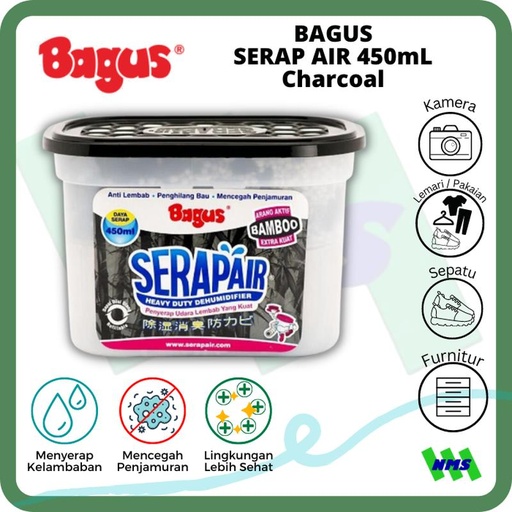 [EZM.1042007] Bagus Serap Air Square Box 450mL Charcoal Anti Lembab Bau Jamur