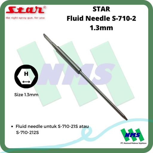 [EZM.1042399] STAR Fluid Needle S-710-2 1.3mm Replacement Part