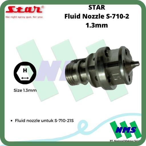 [EZM.1042400] STAR Fluid Nozzle S-710-2 1.3mm Replacement Part