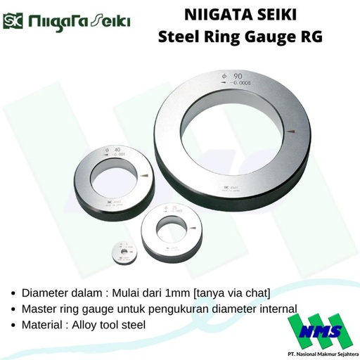 [EZM.1042503] Steel Ring Gauge NIIGATA SEIKI RG [Tanya ukuran via chat - indent]
