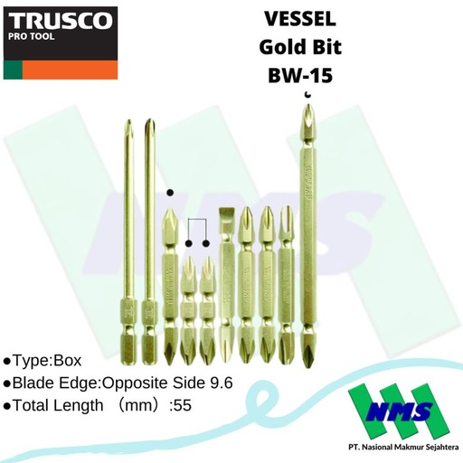 [EZM.1044258] Mata Bor VESSEL BW-15 Gold Bit 125-3859