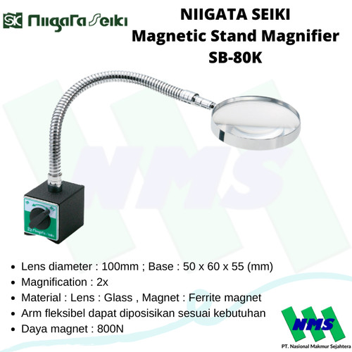 [EZM.1042516] Kaca Pembesar NIIGATA SEIKI Magnetic Stand Magnifier SB-80K