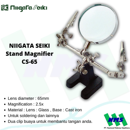 [EZM.1042517] Kaca Pembesar Stand Clip Buaya NIIGATA SEIKI Stand Magnifier CS-65