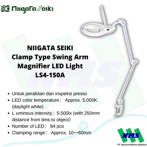 [EZM.1042522] Kaca Pembesar NIIGATA SEIKI Clamp Swing Arm Magnifier LED LS4-150A