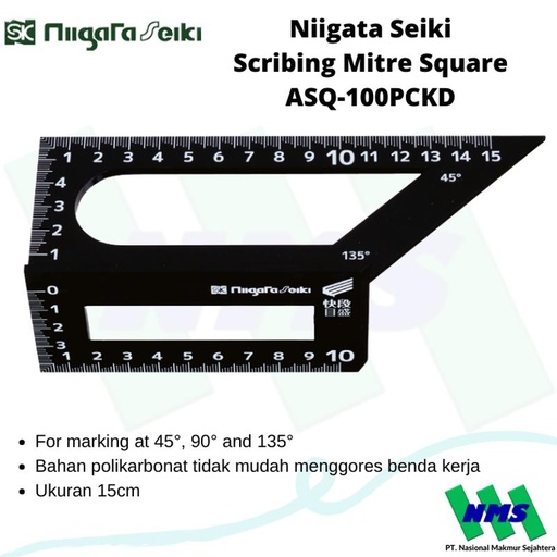 [EZM.1042528] Penggaris 3D Tukang Kayu Niigata Seiki Scribing Square ASQ-100PCKD