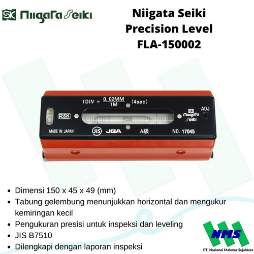 [EZM.1042548] Precision Level Niigata Seiki FLA-150002 150mm