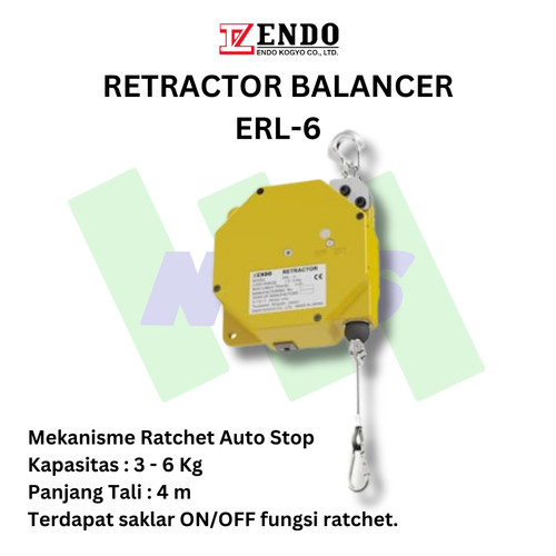 [EZM.1042549] Spring Balancer ENDO Retractor ERL-6 Kapasitas 3 - 6Kg Ratcher Break Auto Stop