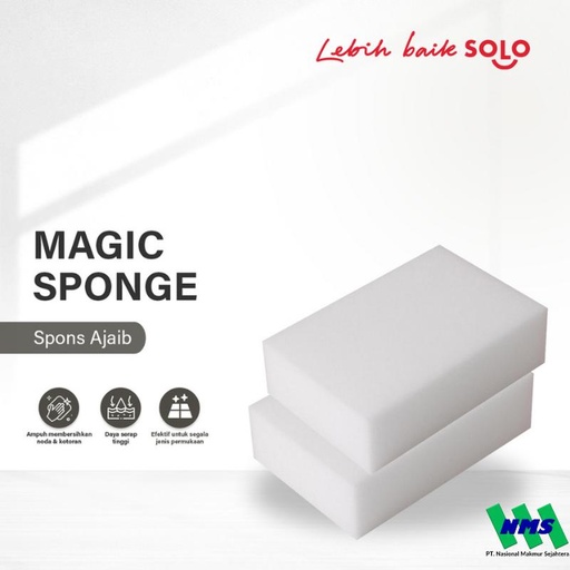 [EZM.1042551] Spons Cuci Serbaguna Magic Sponge Solo Clean Untuk Berbagai Permukaan
