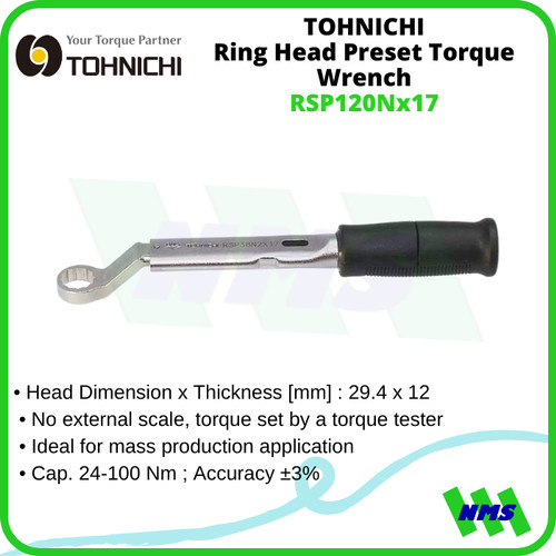 [EZM.1042562] Kunci Torsi Ring TOHNICHI Ring Head Preset Torque Wrench RSP120Nx17