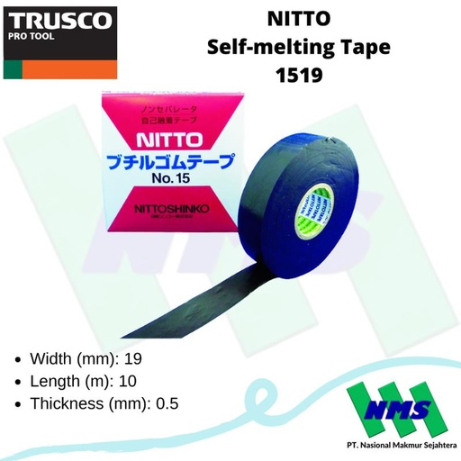 [EZM.1042566] Lakban Karet NITTO Self-melting Tape 1519 377-6841