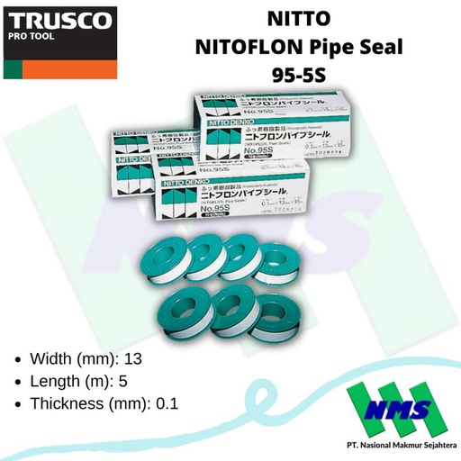 [EZM.1042567] Seal Tape NITTO NITOFLON Pipe Seal 95-5S 122-0314
