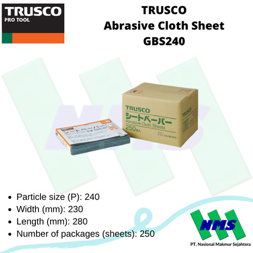 [EZM.1042569] Kertas Amplas 240 TRUSCO Abrasive Cloth Sheet GBS240 132-1153