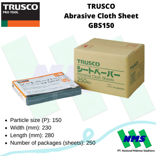 [EZM.1042575] Kertas Amplas 150 TRUSCO Abrasive Cloth Sheet GBS150 132-1242