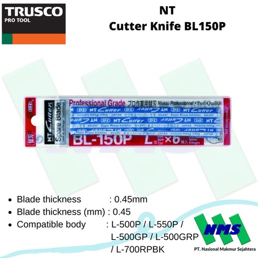 [EZM.1042610] Cutter Knife NT BL150P TRUSCO 395-8175
