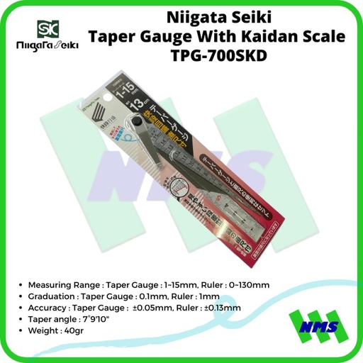 [EZM.1042632] Taper Gauge Set TPG-700S / SKD Niigata Seiki