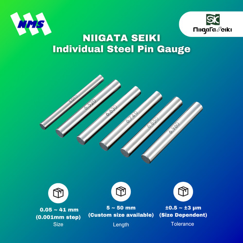 [EZM.1042635] Niigata Seiki Individual Steel Pin Gauge [Ukuran Via Chat - Indent]