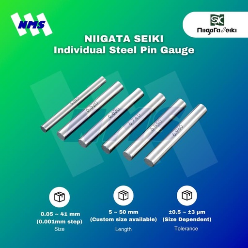 [EZM.1042636] Niigata Seiki Individual Steel Pin Gauge [Tanya ukuran via chat]
