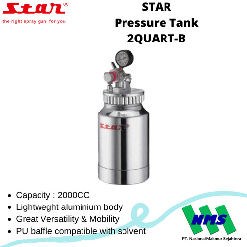 [EZM.1042711] STAR Pressure Feed Tank 2QUART-B Vacuum Tank 2QT-B
