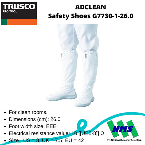[EZM.1042799] TRUSCO 361-4557 ADCLEAN Safety Shoes Electrical Resistant G7730-1-26.0