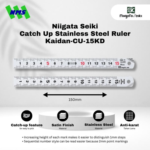 [EZM.1042849] Niigata Seiki Catch Up Scale Ruler CU-15KD
