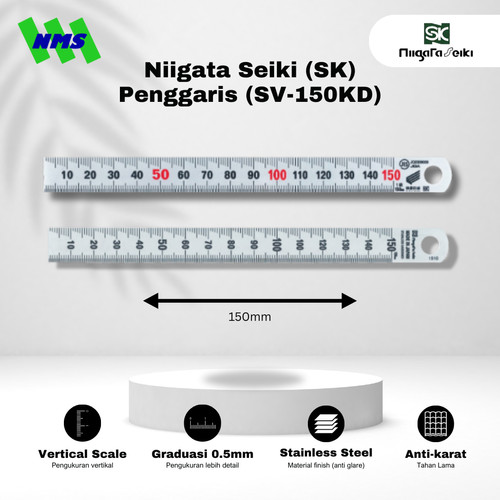 [EZM.1042850] Niigata Seiki Metal Ruler SV-150KD