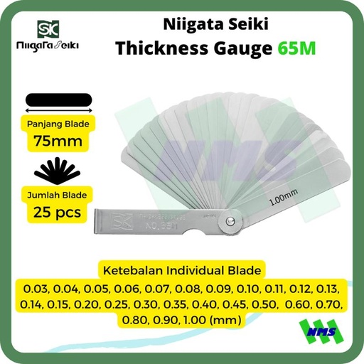 [EZM.1042854] Niigata Seiki Thickness Gauge 65M Feeler Gauge