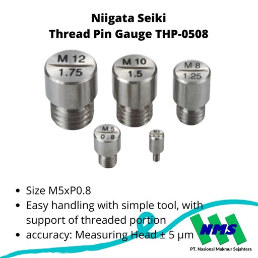 [EZM.1042870] Niigata Seiki Thread Pin Gauge THP-0508