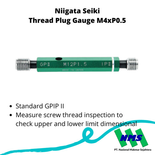 [EZM.1042872] Niigata Seiki Thread Plug Gauge M4xP0.5 -2