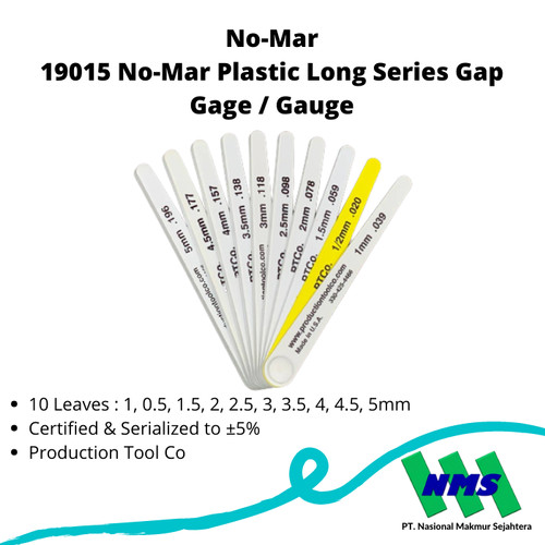 [EZM.1042895] 19015 No-Mar Plastic Long Series Gap Gage / Gauge