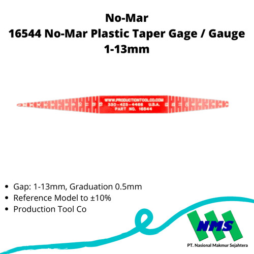 [EZM.1042896] 16544 No-Mar Plastic Taper Gage / Gauge 1-13mm
