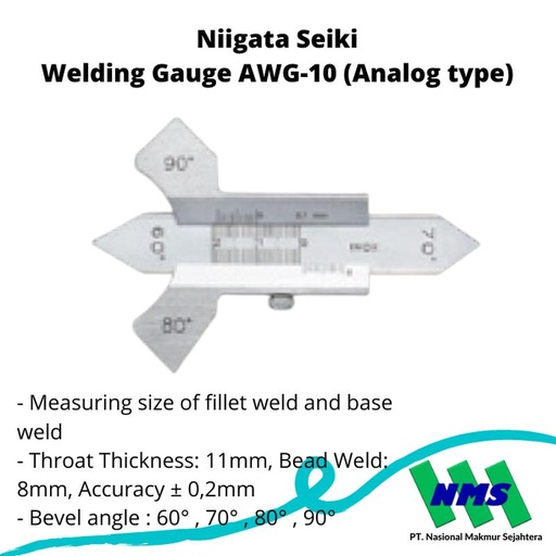 [EZM.1042903] Niigata Seiki Welding Gauge AWG-10 (Analog type)