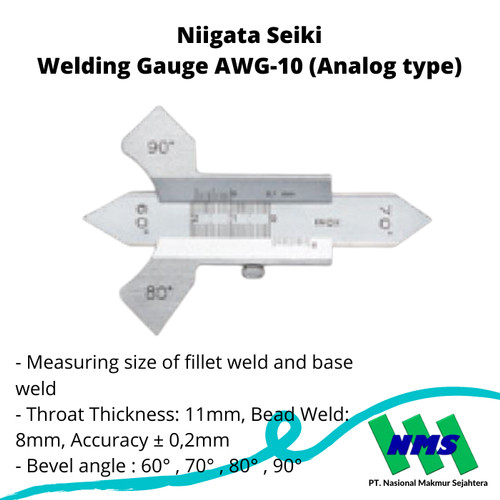 [EZM.1042903] Niigata Seiki Welding Gauge AWG-10 (Analog type)