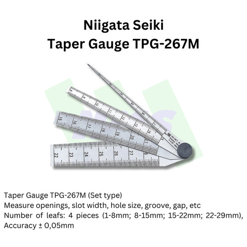 [EZM.1042909] Niigata Seiki Taper Gauge TPG-267M (Set type)