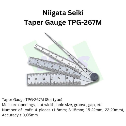 [EZM.1042909] Niigata Seiki Taper Gauge TPG-267M (Set type)