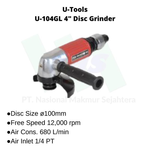 [EZM.1042918] U-104GL U-Tools 4" Disc Grinder, lever