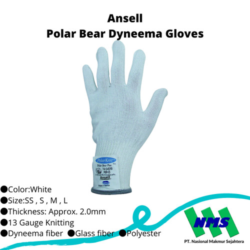 [EZM.1042935] TRUSCO 787-5312 Polar Bear Dyneema Gloves