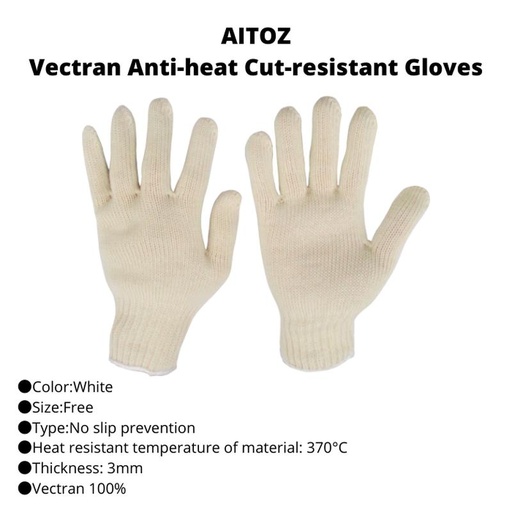 [EZM.1042938] AITOZ Vectran Anti-heat Cut-resistant Gloves TRUSCO 366-2136