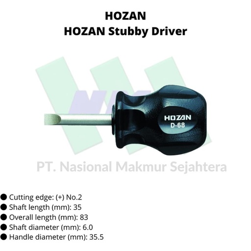 [EZM.1042956] TRUSCO 407-4050 HOZAN Stubby Driver