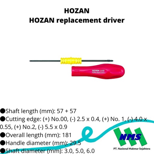 [EZM.1042958] TRUSCO 407-3894 HOZAN replacement driver