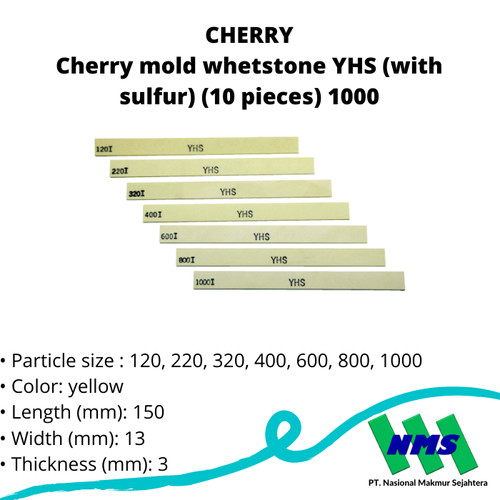 [EZM.1042974] TRUSCO 416-789 Cherry mold whetstone YHS (with sulfur) (10 pieces)