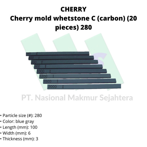 [EZM.1042976] TRUSCO 416-7643 Cherry mold whetstone C (carbon) (20 pieces) 1000