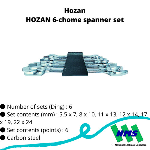 [EZM.1043004] TRUSCO 325-8564 HOZAN 6-chome spanner set W-521