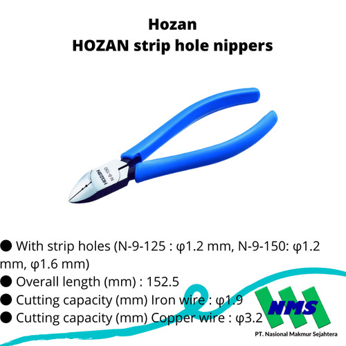 [EZM.1043006] TRUSCO 323-8920 HOZAN strip hole nippers N-9-150