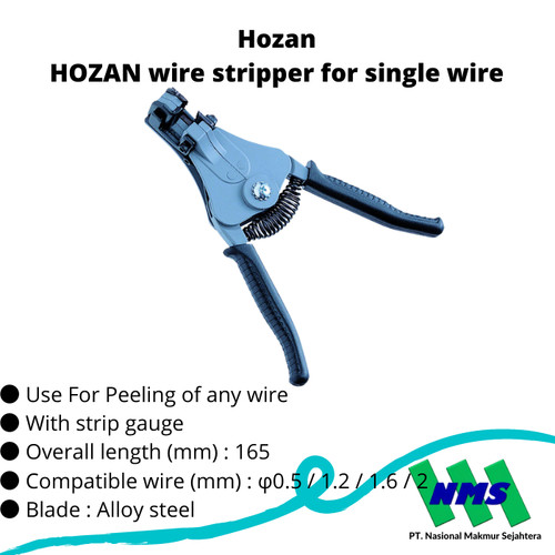[EZM.1043010] TRUSCO 322-0028 HOZAN wire stripper for single wire P-90-A
