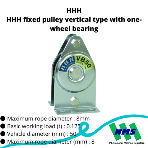 TRUSCO 390-1203 HHH fixed pulley vertical type VB50