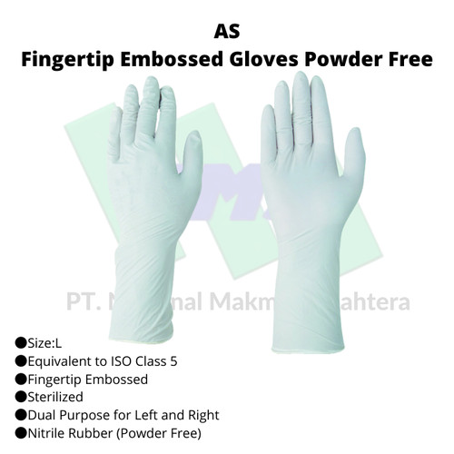 [EZM.1043082] TRUSCO 818-8926 AS Fingertip Embossed Gloves Powder Free 8-5688-01