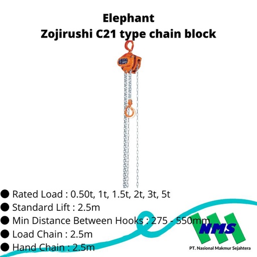 [EZM.1043091] TRUSCO 366-8037 ELEPHANT Zojirushi C21 type chain block