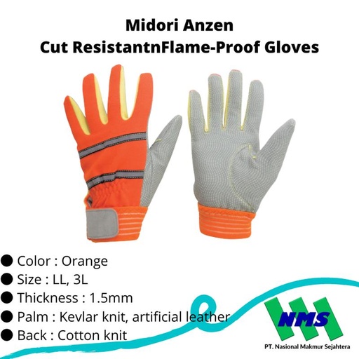 [EZM.1043097] TRUSCO 819-2551 Cut ResistantnFlame-Proof Gloves