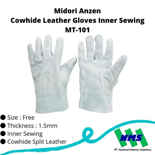 [EZM.1043102] TRUSCO 819-2523 Cowhide Leather Gloves Inner Sewing MT-101