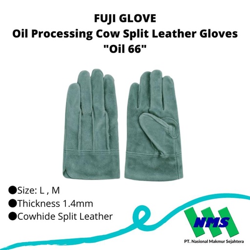 [EZM.1043154] TRUSCO 365-9348 Oil Processing Cow Split Leather Gloves "Oil 66"